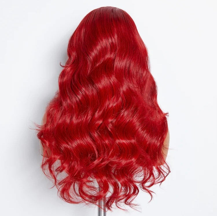 5 5 Body Wavy Wear Go Glueless Red Lace Closure Wig Exalted Reflections